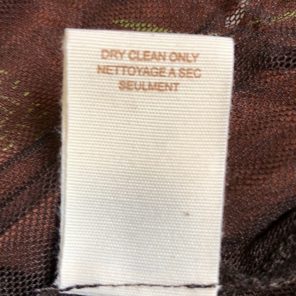 Free People Women's V-Neck Babydoll  Floral Rust Silk Mini Dress Size 12 - Picture 13 of 14